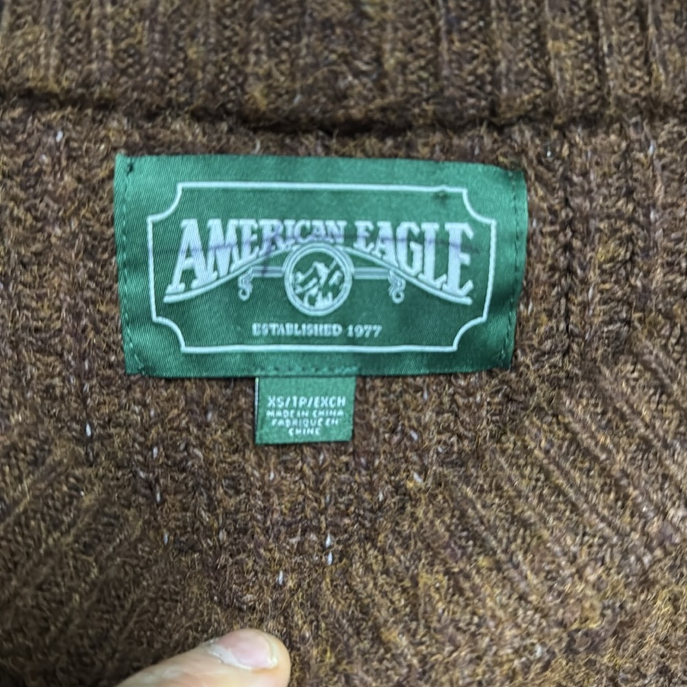 American Eagle Outfitters Brown Crew Neck Sweater - Picture 3 of 5